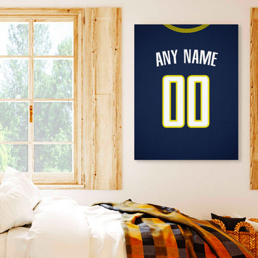 Indiana Jersey Custom Canvas Print Wall Art for Boy Girl Men Women Basketball Personalized Canvas Art
